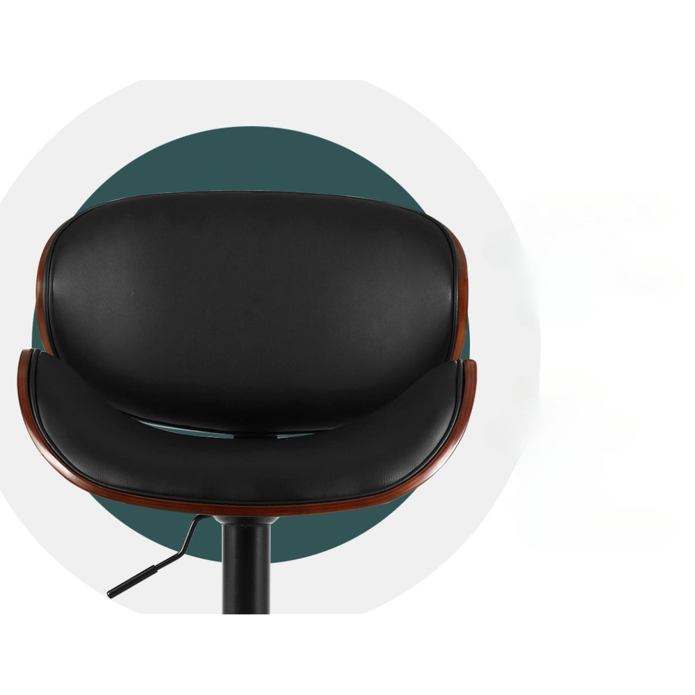 Kitchen Bar Stools Swivel Gas Lift Wooden Stool Metal Black Barstools