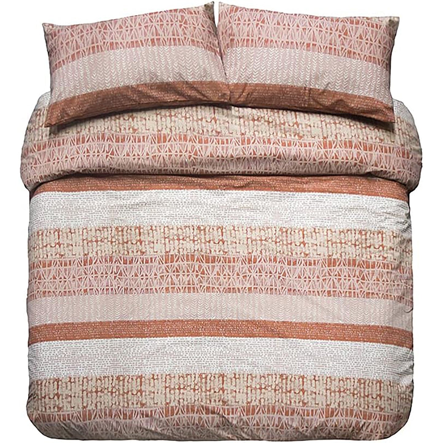 Darlington King Polycotton Quilt Cover Set - Terracotta