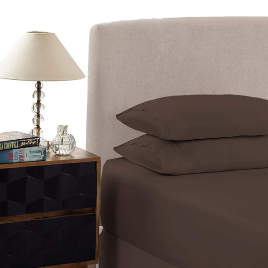 1500TC Cotton Blend Breathable Luxurious Ultra Soft Bed Sheet Set - Dusk Grey