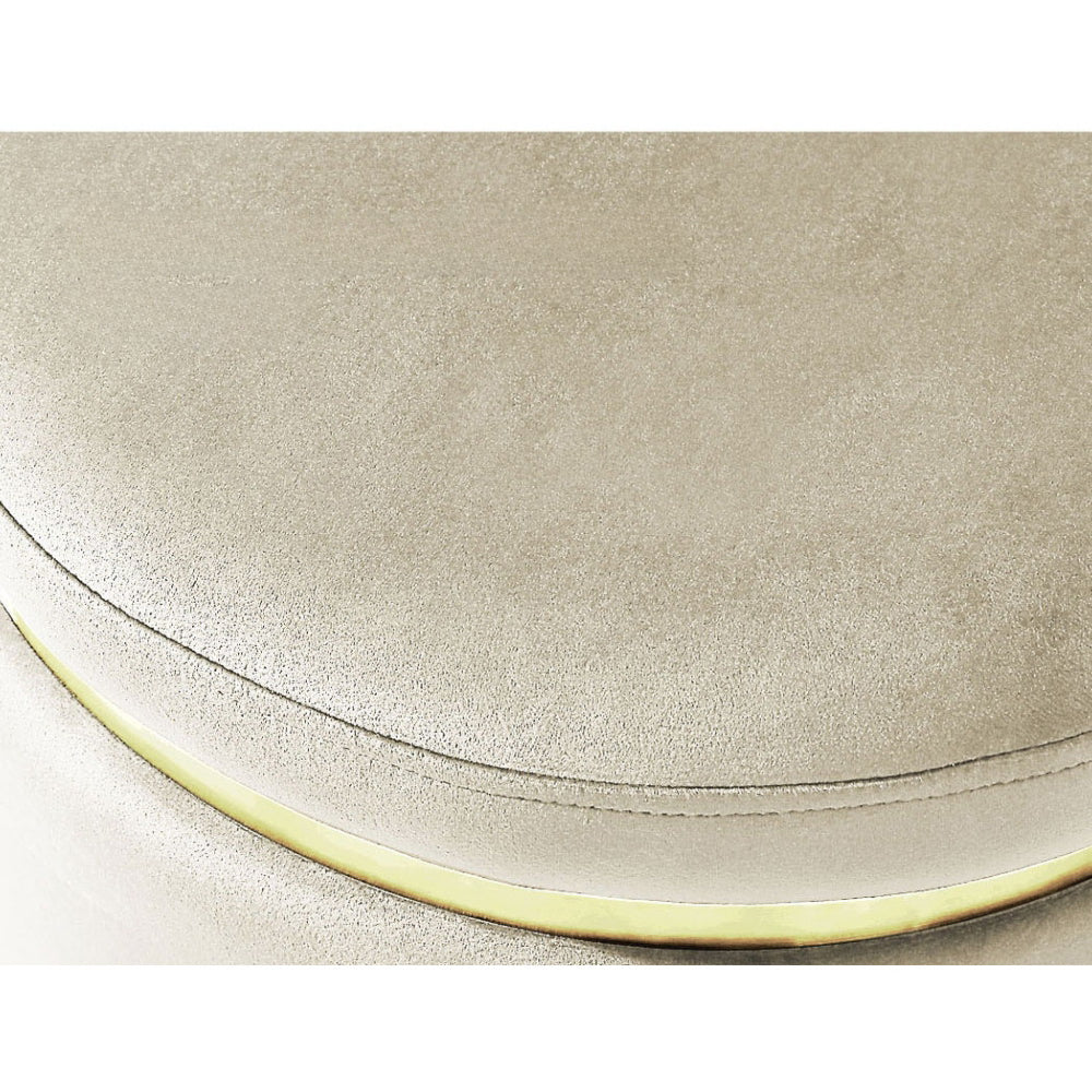 Round Velvet Foot Stool Ottoman Foot Rest Pouffe Padded Seat Footstool