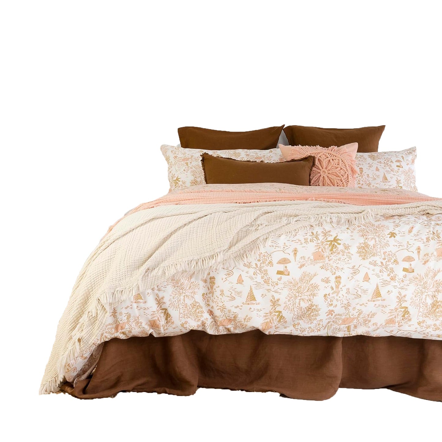 Paradise Cotton Quilt Cover Set Queen - Tropical Multicolour