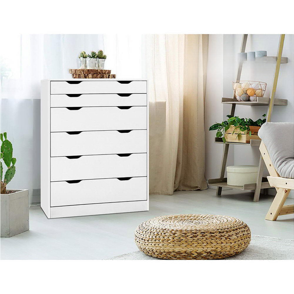 6 Chest of Drawers Tallboy Cabinet Storage Dresser Table Bedroom Storage