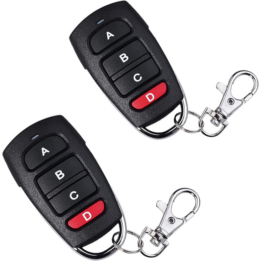 Garage Gate Door Remote Control for Car Skylight with Keychain - Black