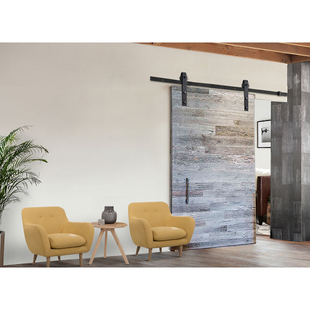 Sliding Barn Door Hardware Track Set 2.44m Roller Kit Slide Office
