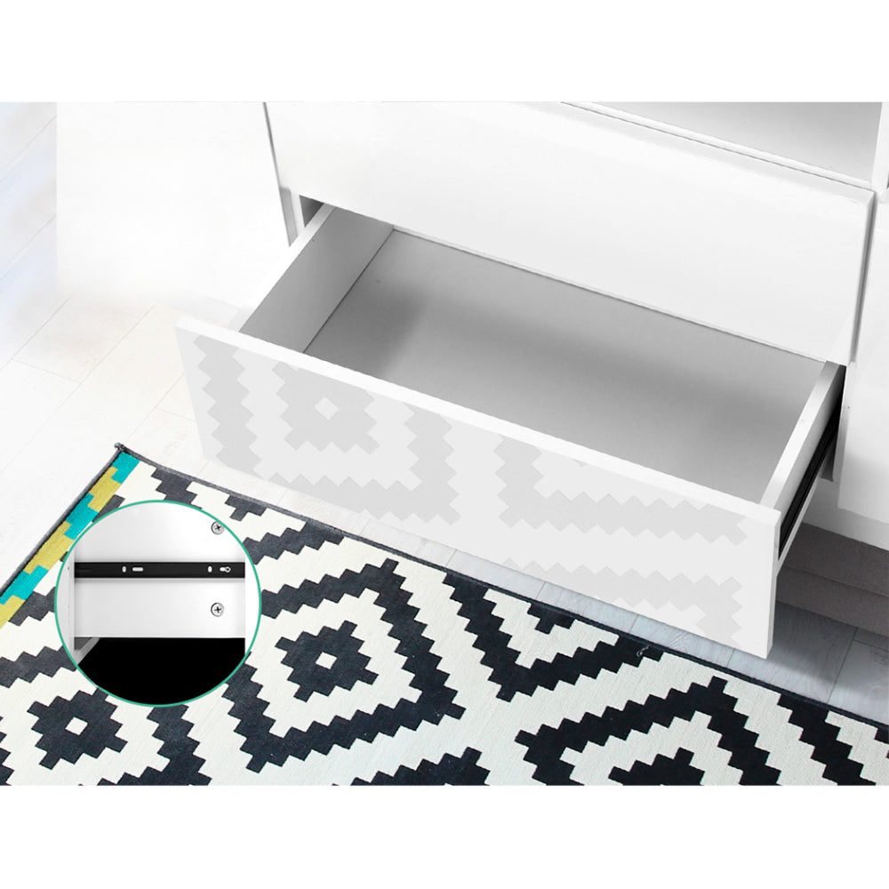 TV Cabinet Entertainment Unit Stand RGB LED Gloss Drawers 160cm White