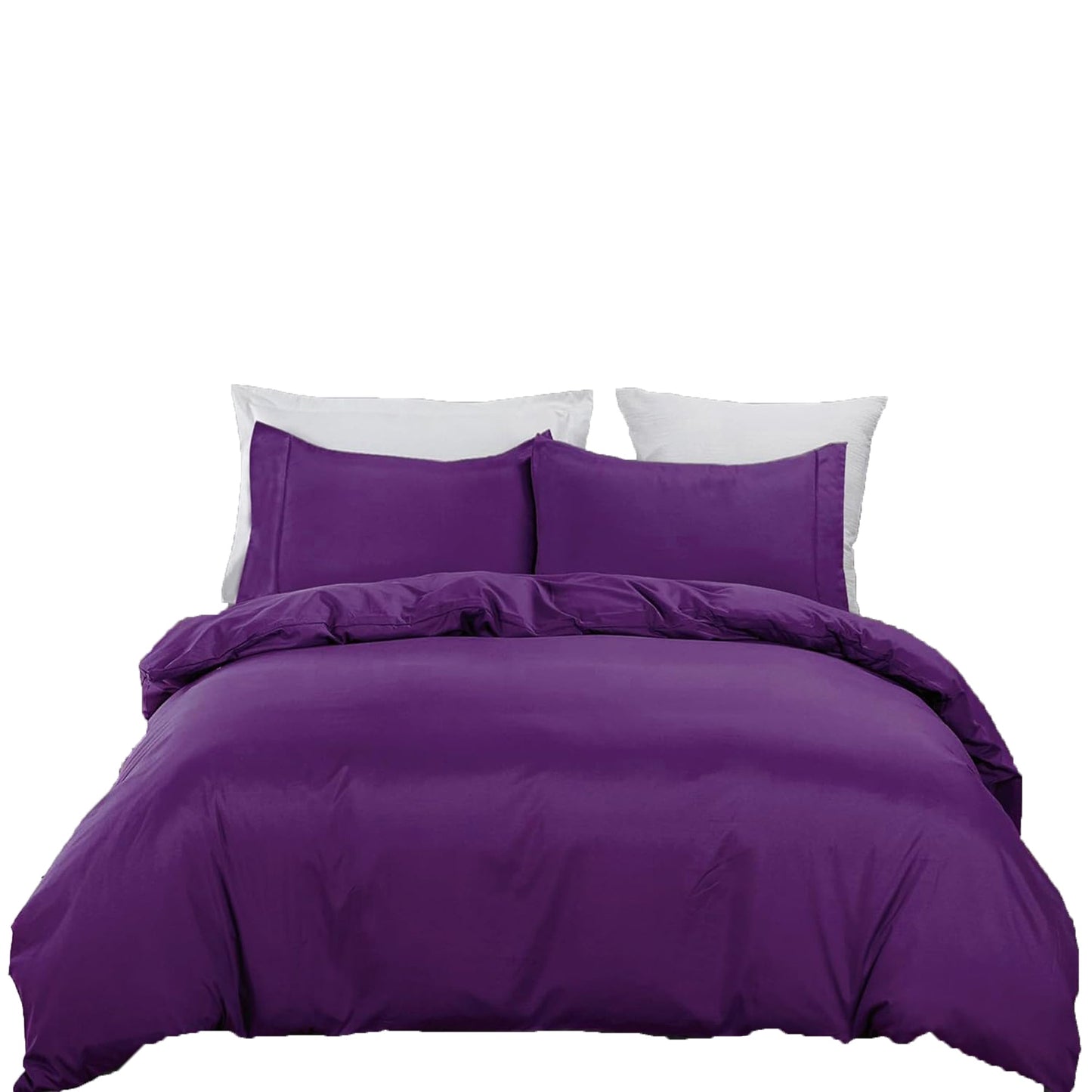 2000TC Ultra Soft Microfiber Zipper Closure Quilt Cover Set - Purple