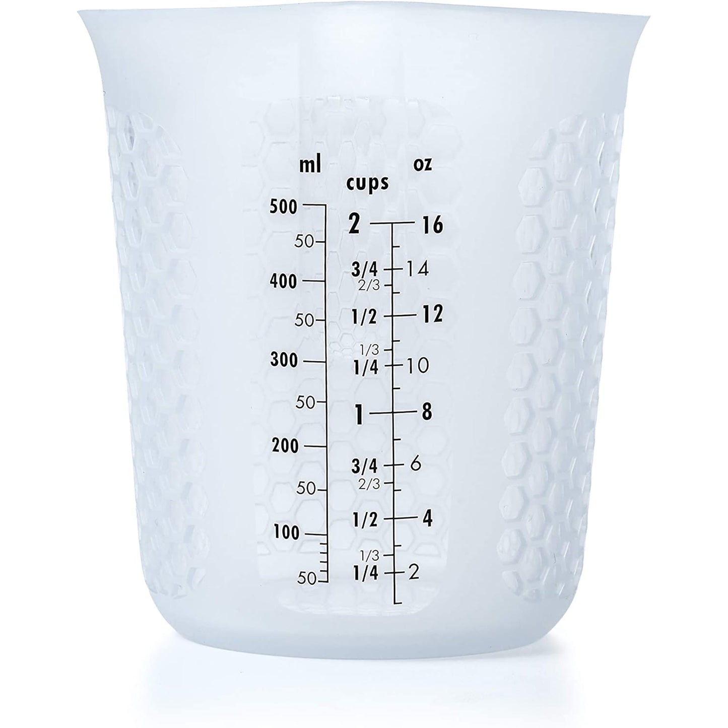 Silicone Clear Squeeze and Pour Measuring Cup 500 ML - White