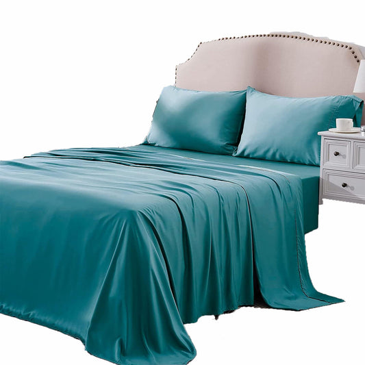 2000TC Breathable Microfibre Deep Pocket Bed Sheet Set - Biscay Blue