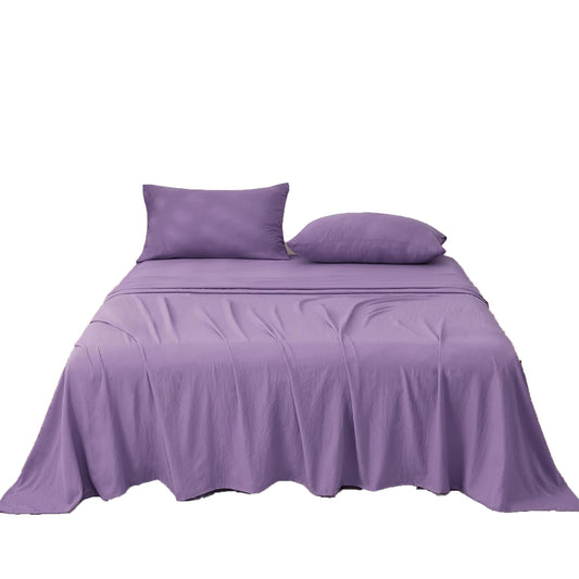 Premium 1800TC Breathable Ultra-Soft Microfibre Single Bed Sheet Set - Dusty Lilac