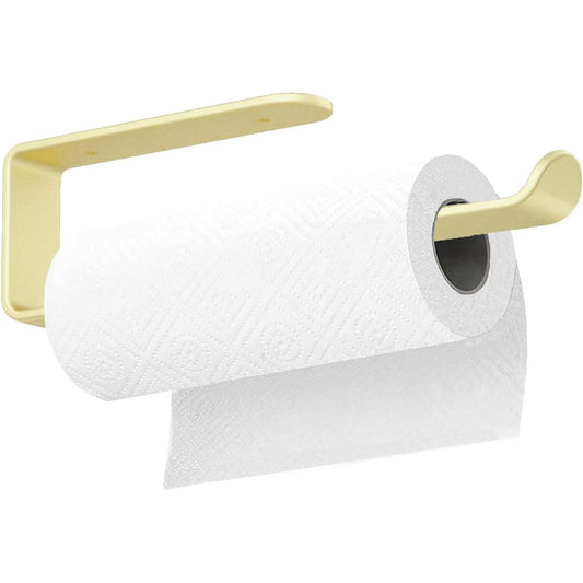 Aluminum Paper Tower Holder Self Adhesive or Drilling 12.4 Inch - Brushed Gold