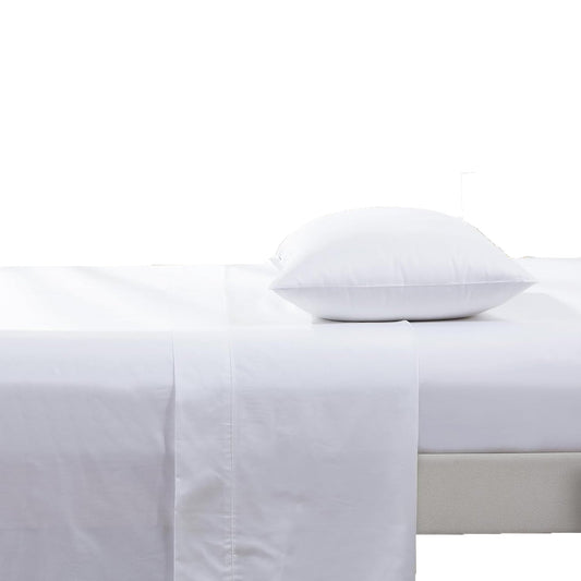 500TC Soft and Luxurious 100% Cool Breathable Cotton Flat Sheet - White