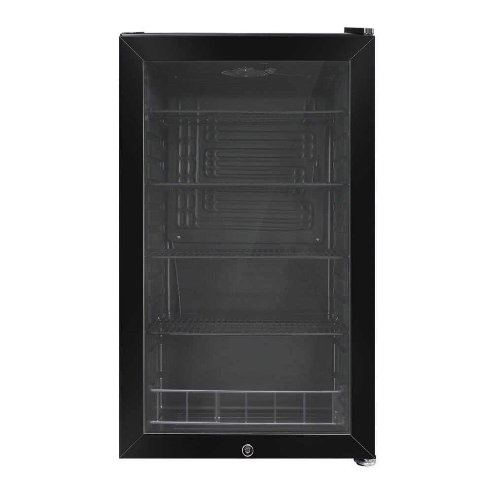 98L Bar Fridge Glass Door Mini Freezer Fridges Countertop Beverage Commercial
