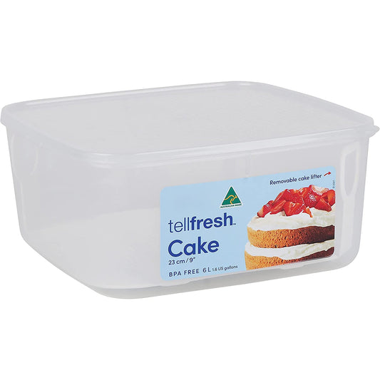 Cake Storage Box with Lifter for 23cm Cake Clear - 6 Litres