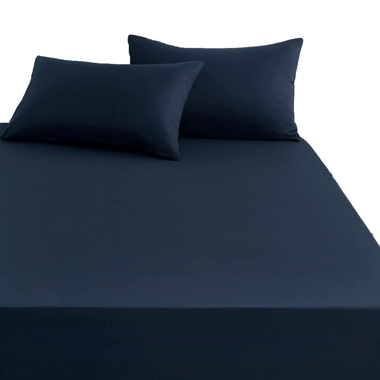 1000TC Ultra Soft Microfibre Extra Deep Fitted Sheet Set - Navy Blue