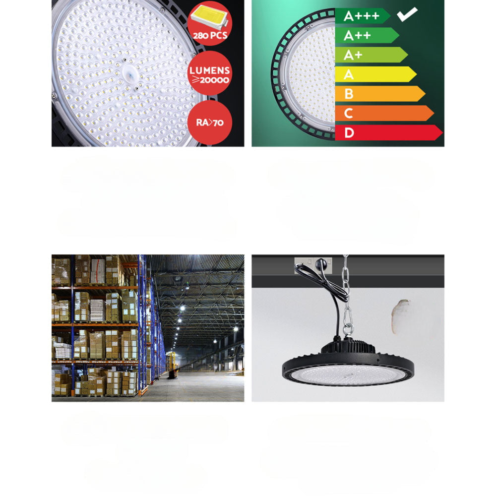 LED High Bay Lights Light 200W Industrial Workshop Warehouse Gym BK
