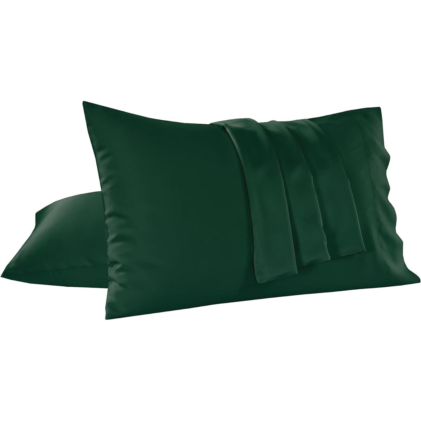 2 Pack Cooling Breathable Pillowcase with Envelope Closure - Forest Green