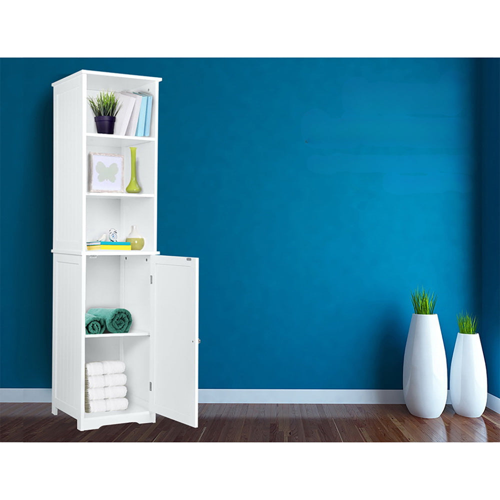 Bathroom Tallboy Furniture Toilet Storage Cabinet Laundry Cupboard Tall