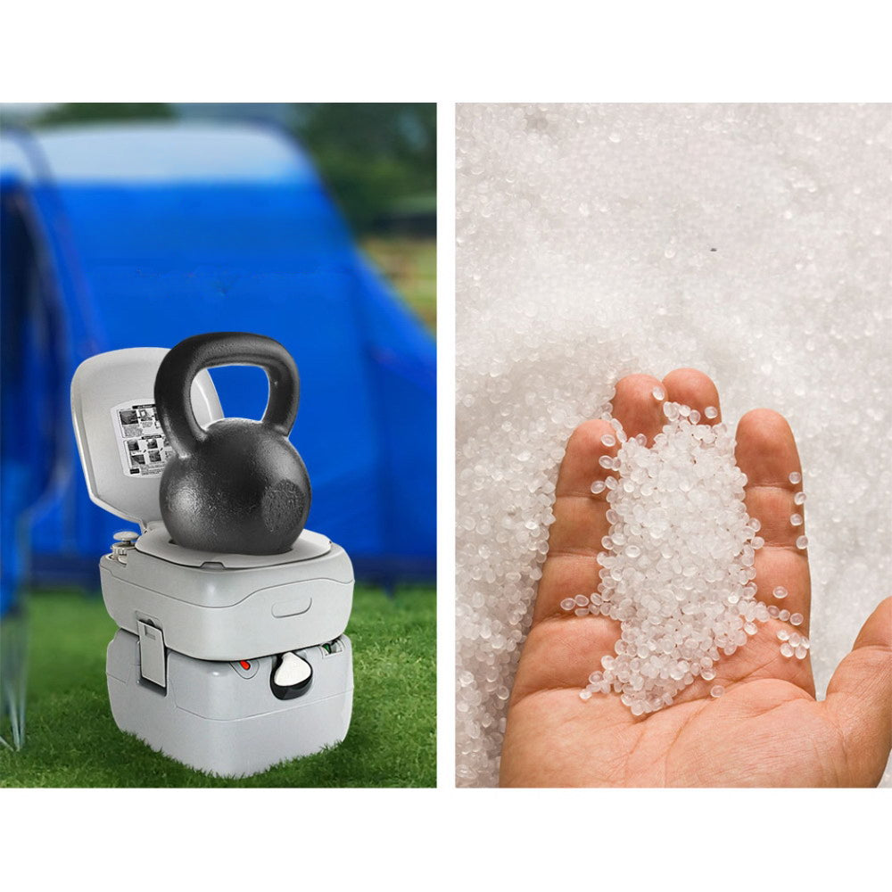Camping Outdoor Portable Camp Toilet Grey - 22L