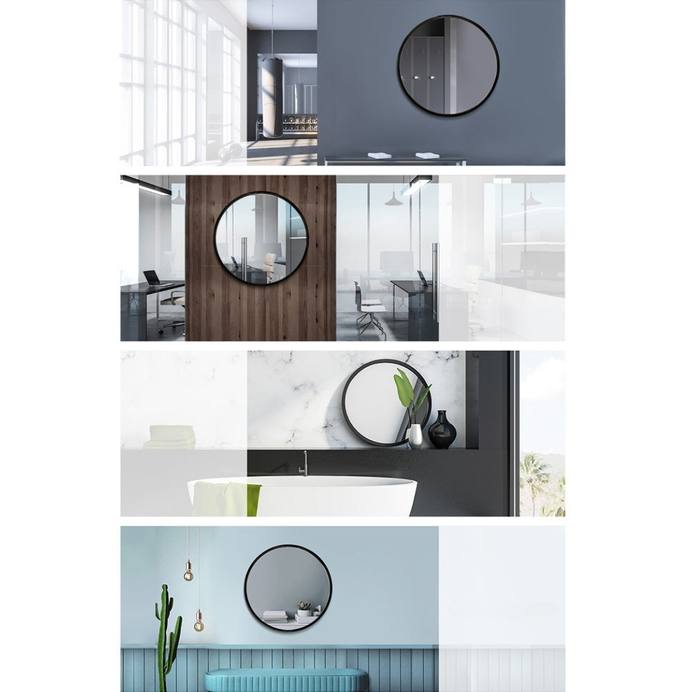 Bathroom Makeup Wall Mirror Frameless Round - 50cm