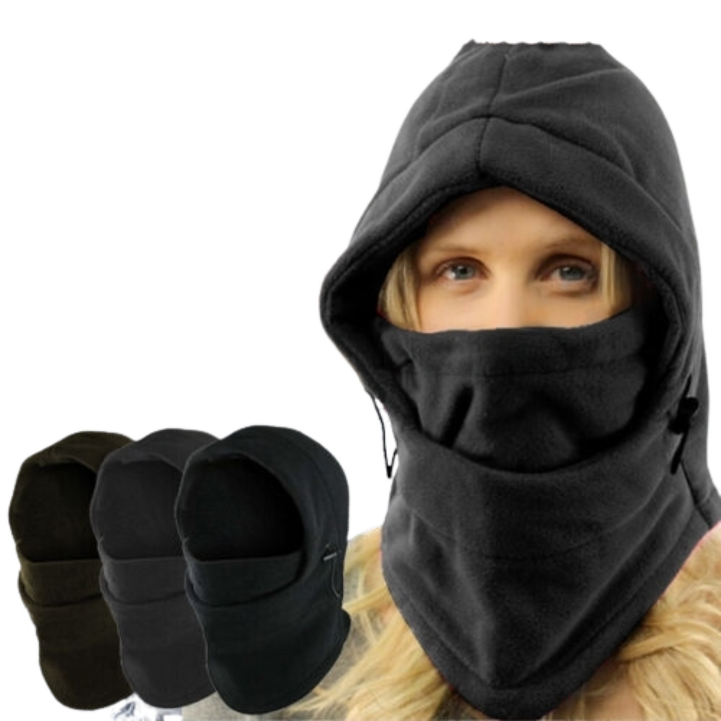 Winter Thermal Fleece Balaclava Ski Face Mask Hood Cap Neck Warmer