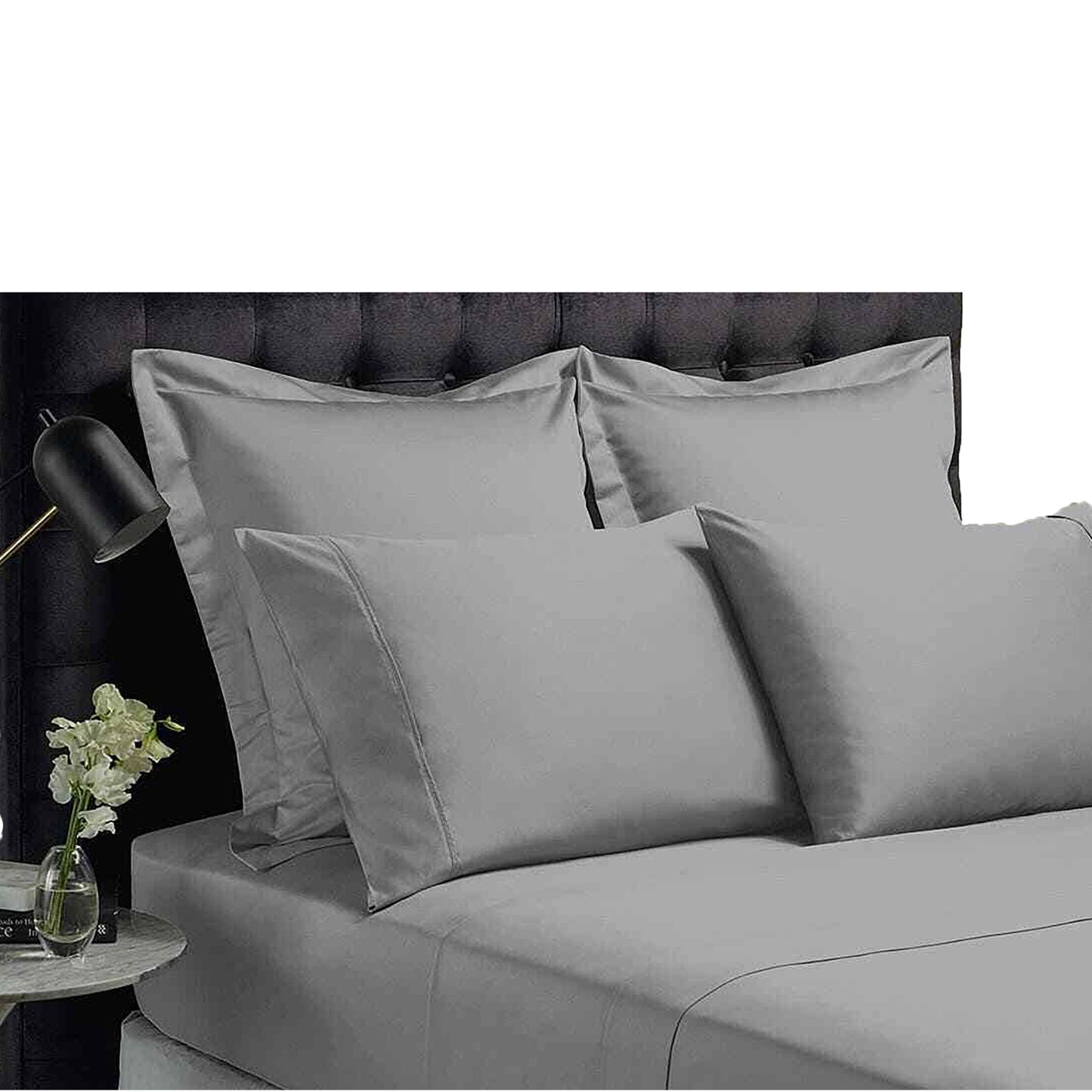 1500TC Cotton Blend Breathable Luxurious Ultra Soft Bed Sheet Set - Dusk Grey
