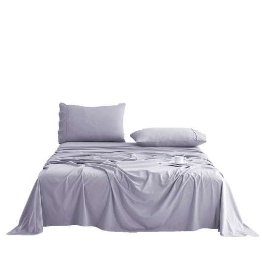 130 GSM Flannelette Soft Luxurious Micro Flannel Bed Sheet Set - Lavender
