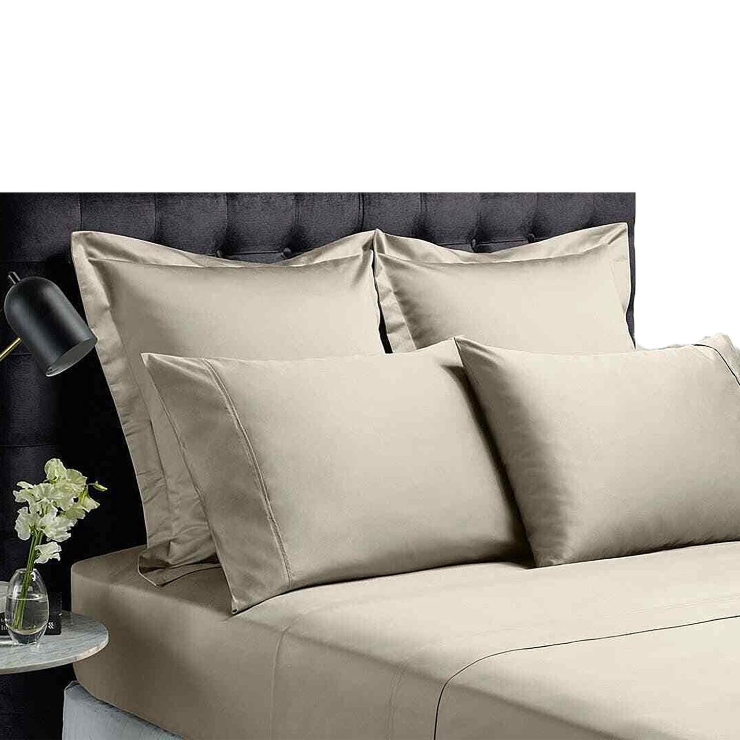 1500TC Cotton Blend Breathable Luxurious Ultra Soft Bed Sheet Set - Stone