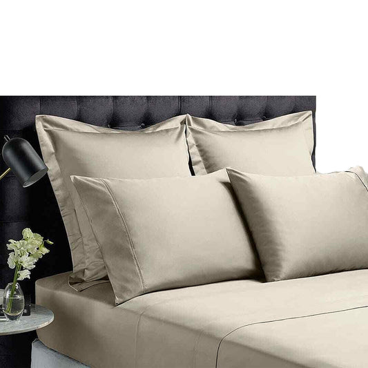 1500TC Cotton Blend Breathable Luxurious Ultra Soft Bed Sheet Set - Stone