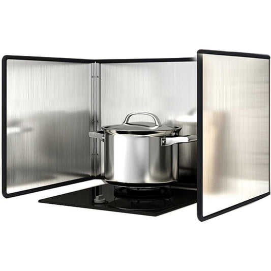 Stainless Steel Anti Splatter Screen Grease Guard for Gas Stove 3 Sides - 40x40x30 cm