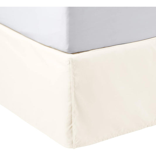Polyester Lightweight Pleated Bed Skirt - Off White