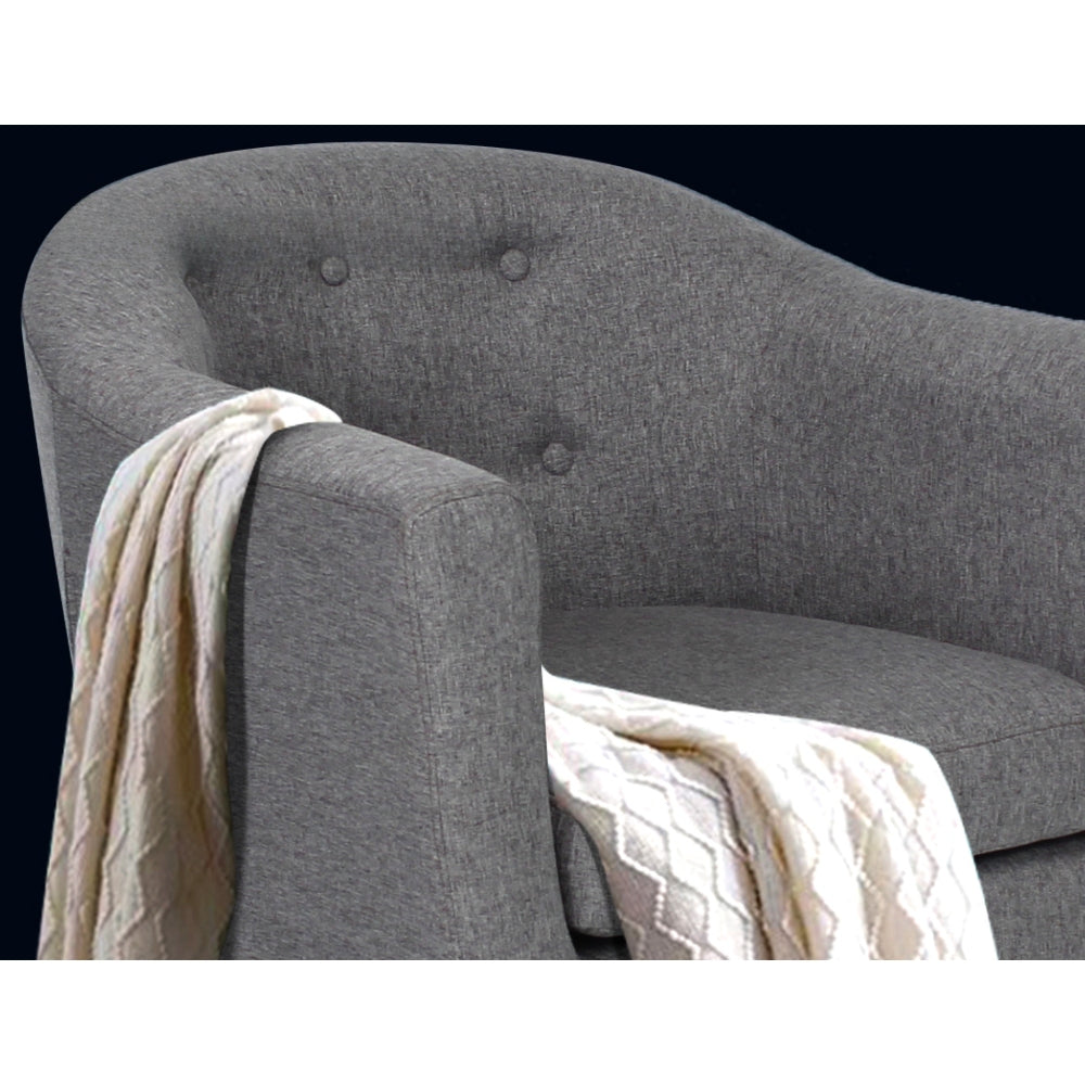 Armchair Tub Chair Single Accent Armchairs Sofa Lounge Fabric Grey
