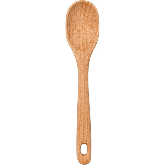 Solid Beechwood Wooden Kitchen Spoon - Brown