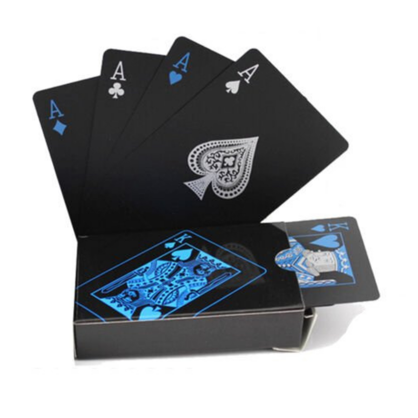 Waterproof Black PVC Poker Deck Plastic Magic Table Game Club Cards