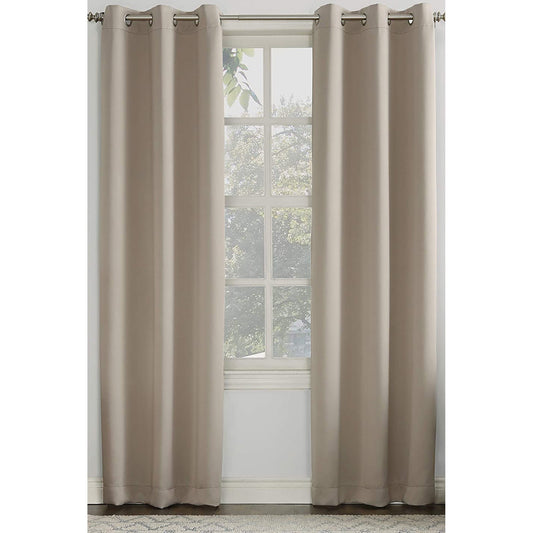 1pc Energy Saving Blackout Grommet Curtain Panel 40x108 Inches - Stone