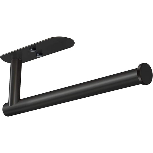 Stainless Steel Paper Tower Holder Self Adhesive or Drilling 13.4 Inch - Black