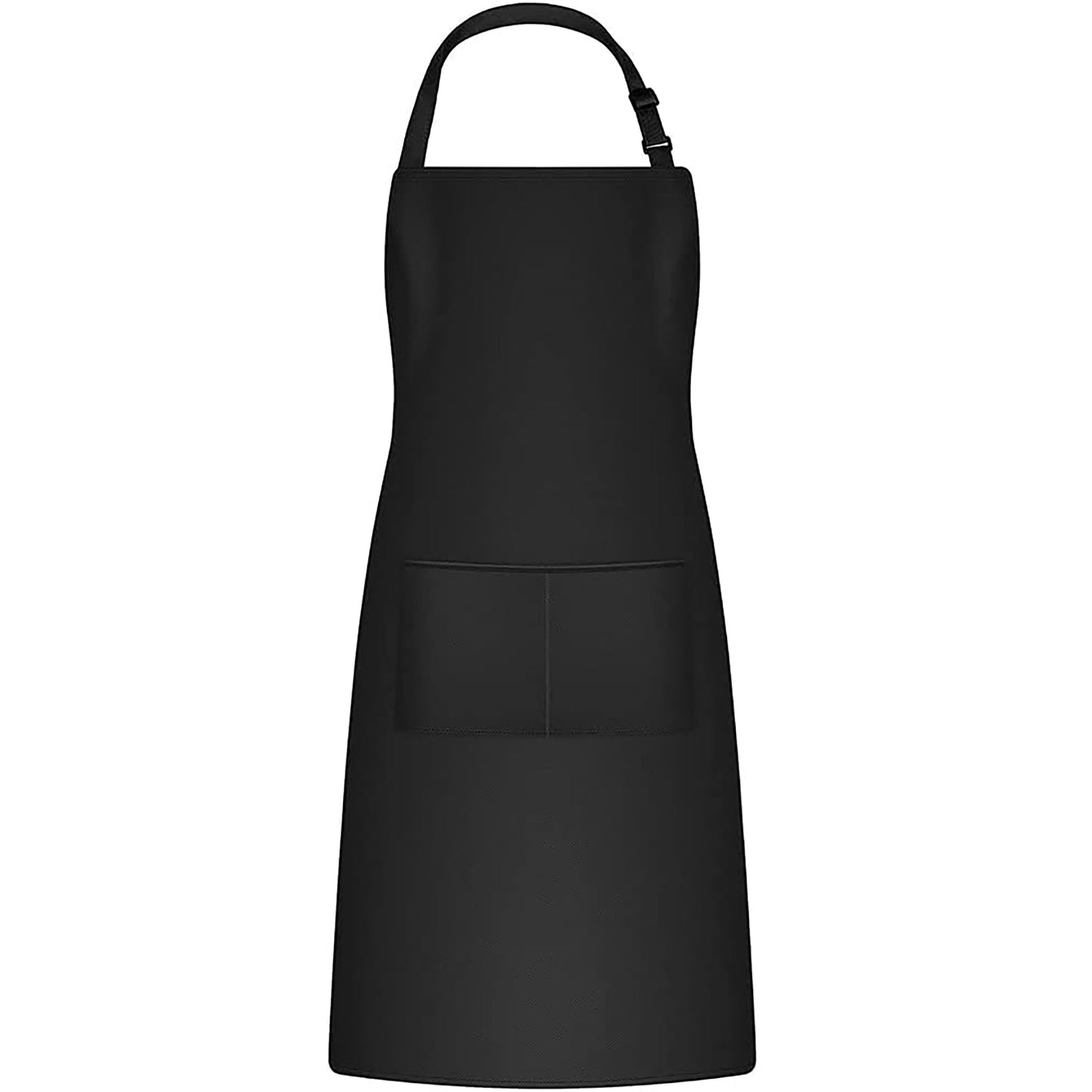 Adjustable Water Oil Stain Resistant with 2 Pockets Aprons Large Size 27 x 29 Inch - Black and White