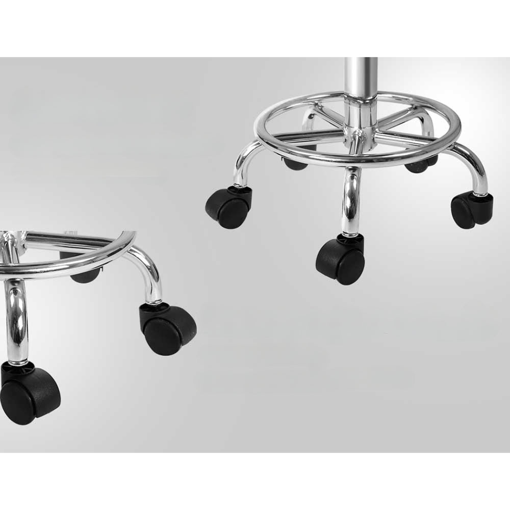 Round Salon Stool Black PU Swivel Barber Hair Dress Chair