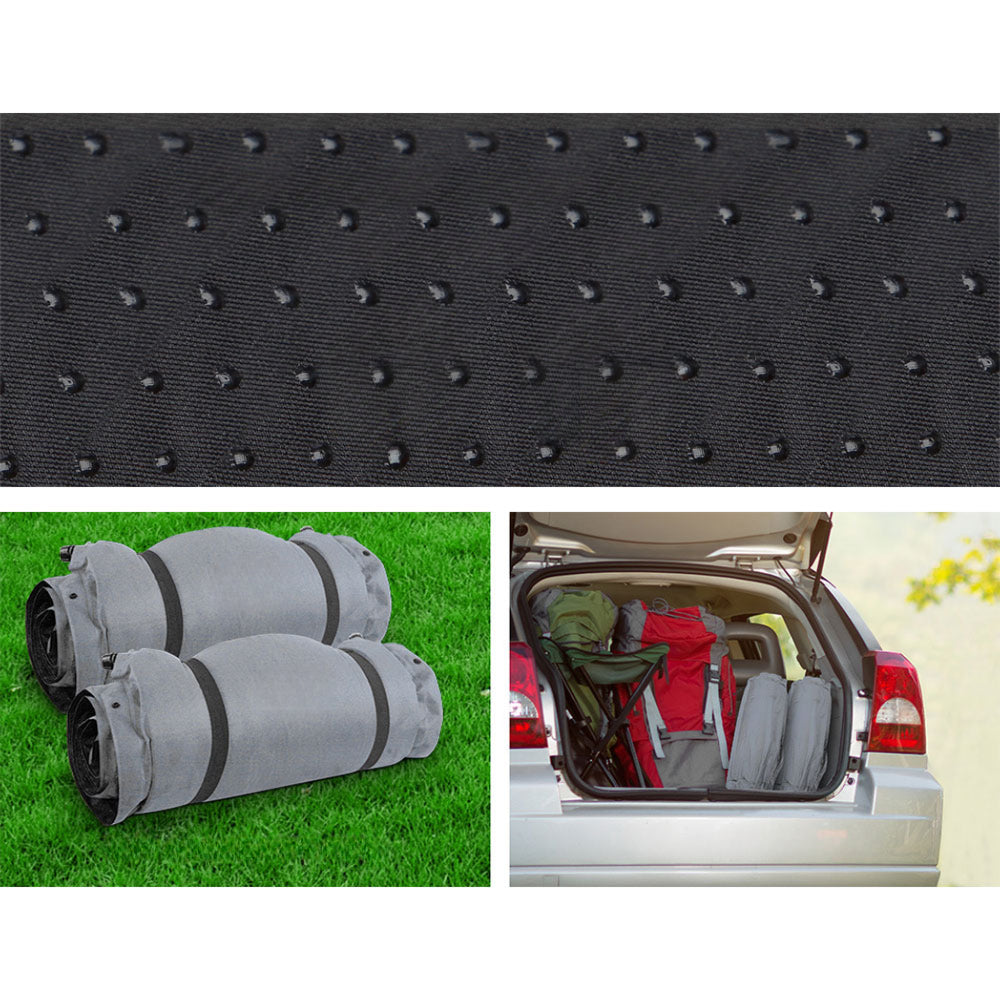 Camping Self Inflating Sleeping Mat Air Bed Double - Grey