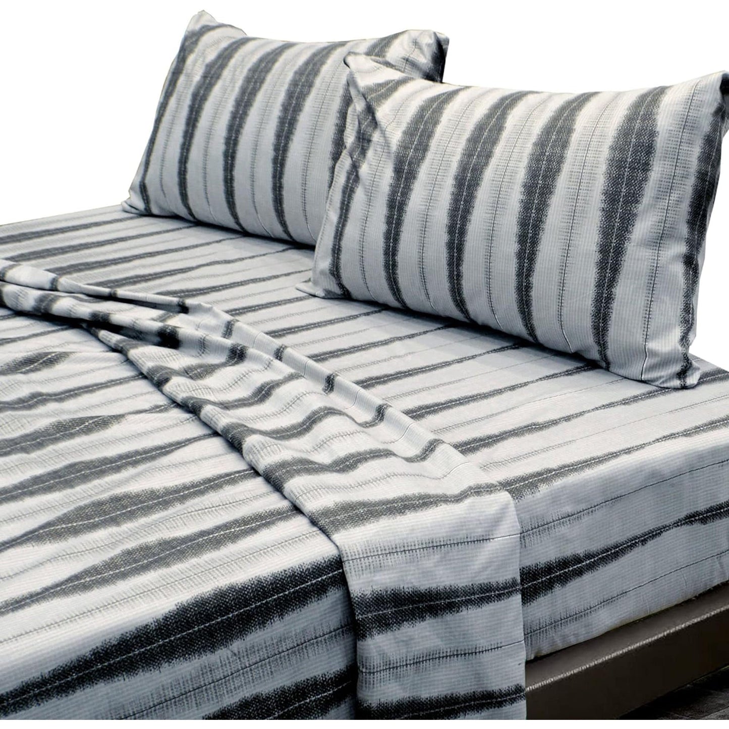 Soft and Lightweight Microfibre Deep Bed Sheet Set - Smoke Grey