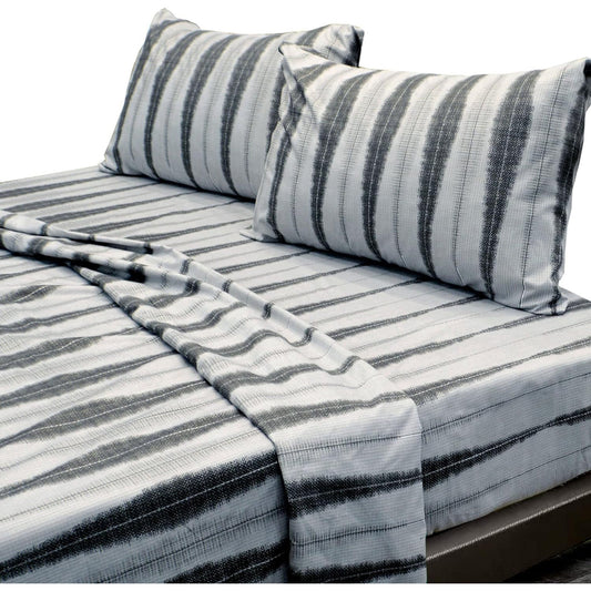 Soft and Lightweight Microfibre Deep Bed Sheet Set - Smoke Grey