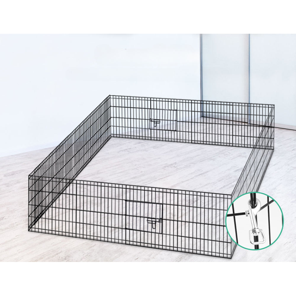 Pet Playpen Dog Playpen Exercise Cage Enclosure Fence 2x24in - 8 Panel
