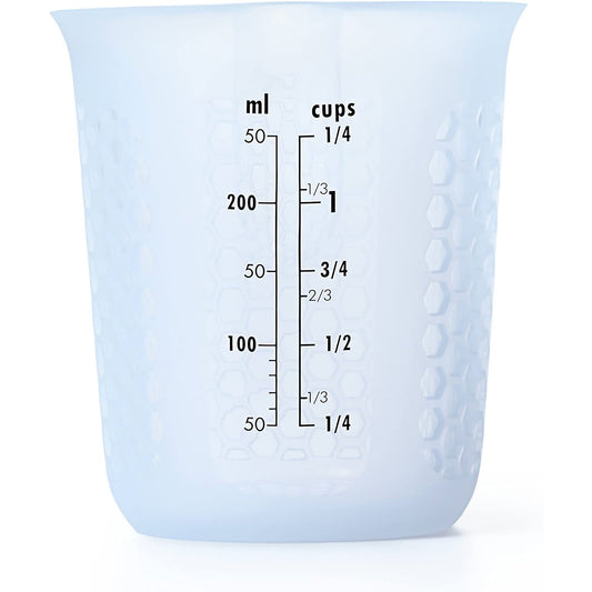 Silicone Clear Squeeze and Pour Measuring Cup 50 ML - White