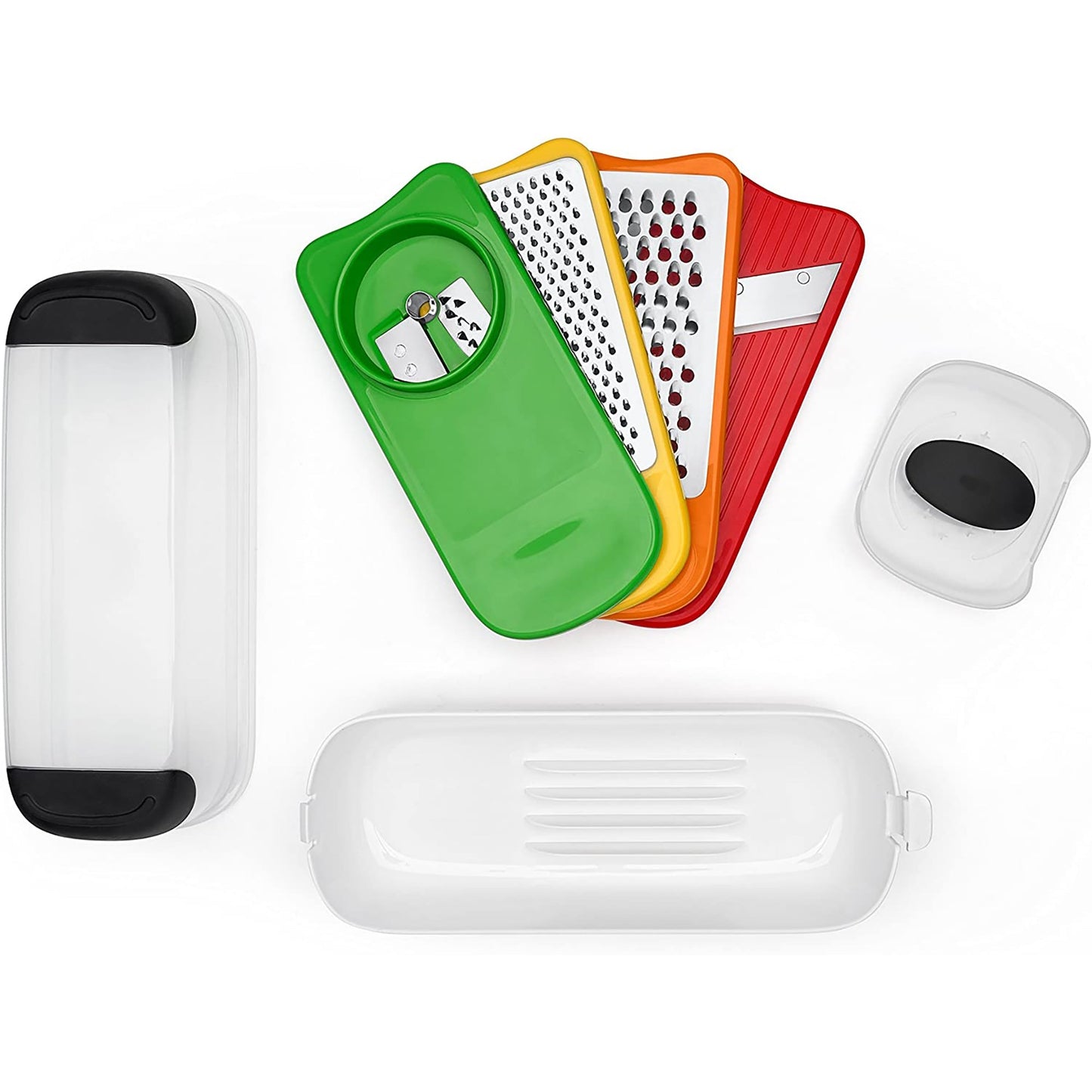 Stainless Steel Spiralize Grate and Slice Set Multi Colour