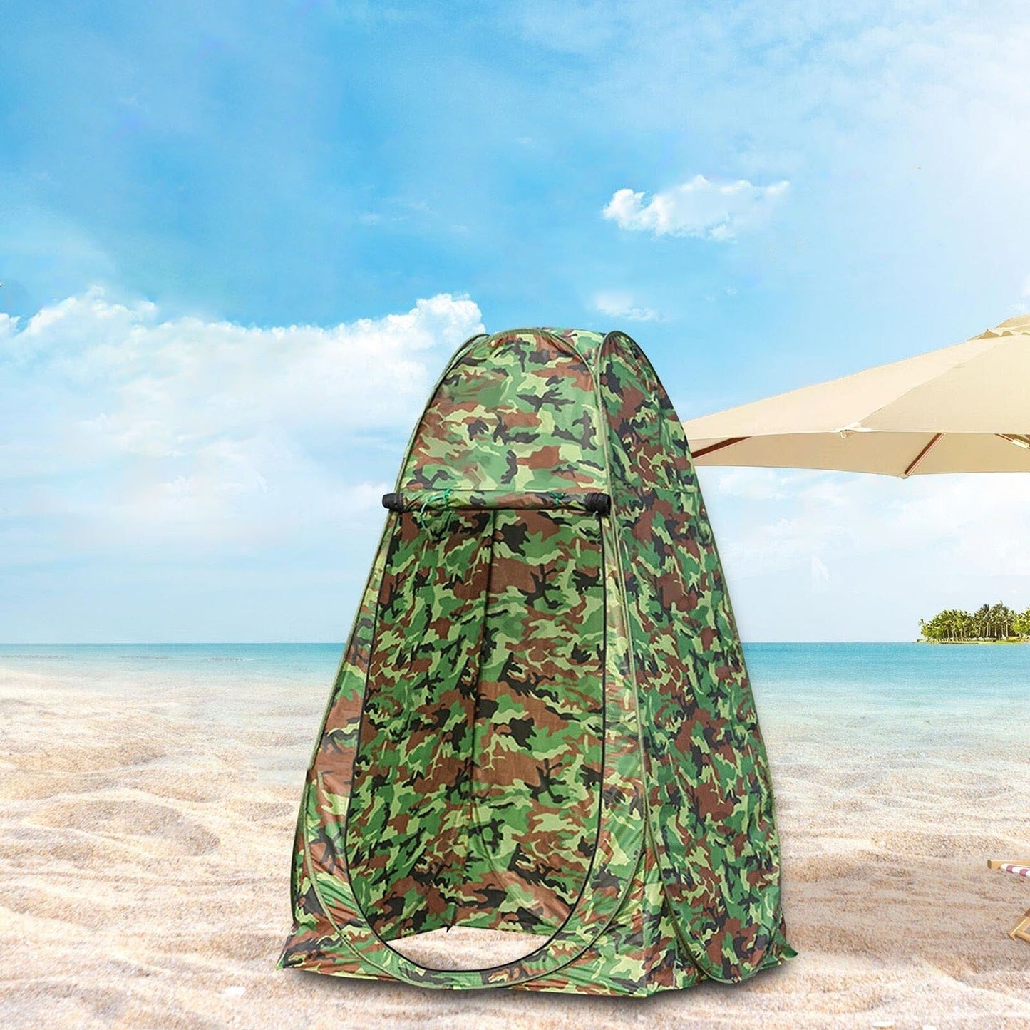Portable Pop Up Shower Tent for Privacy and Changing Camping Toilet