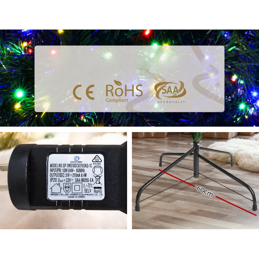 Christmas Tree Xmas Lights with 3190 LED Multi Colour - 2.4m