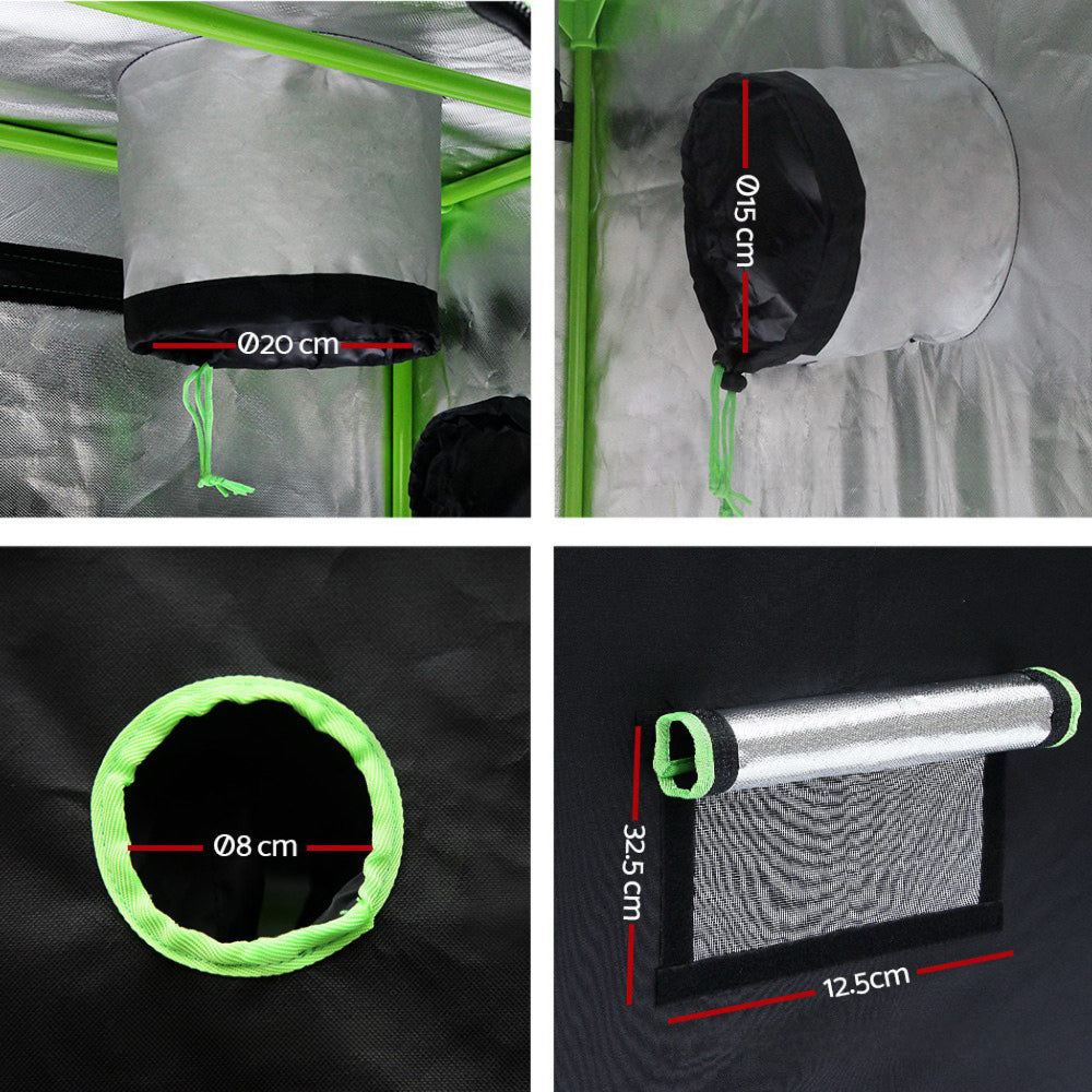 Grow Tent 1000W LED Grow Light 80X80X160cm Mylar 4" Ventilation