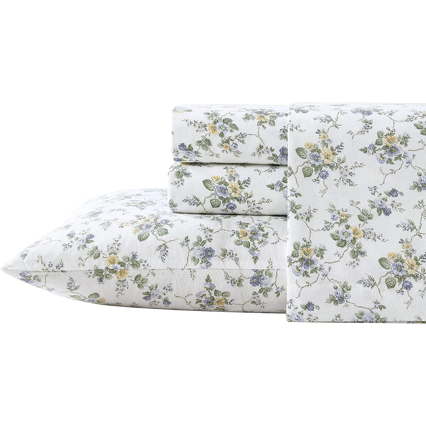 Soft Brushed Cotton Flannel Bedding Sheet Set - Multicolour