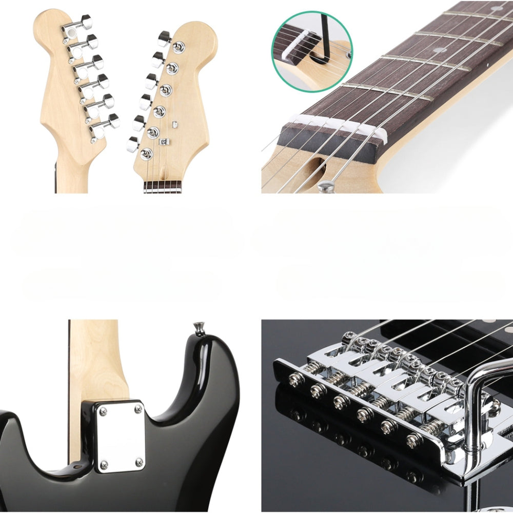 Electric Guitar And AMP Music String Instrument Rock Black Carry Bag Steel String
