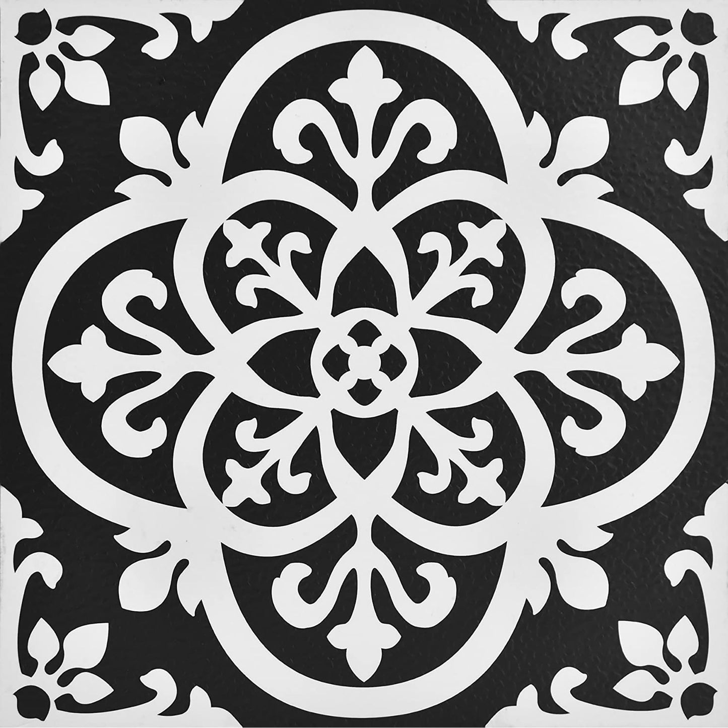 Water Resistant and Washable Floor Decal - Black