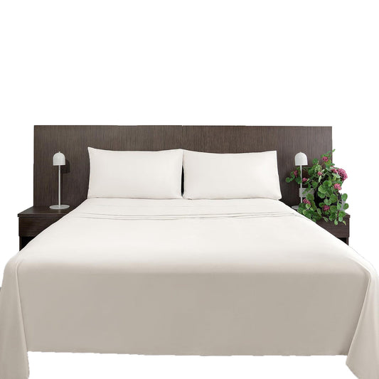 800TC Pure 100% Natural Cotton Sateen Weave Bed Sheet Set - Light Grey